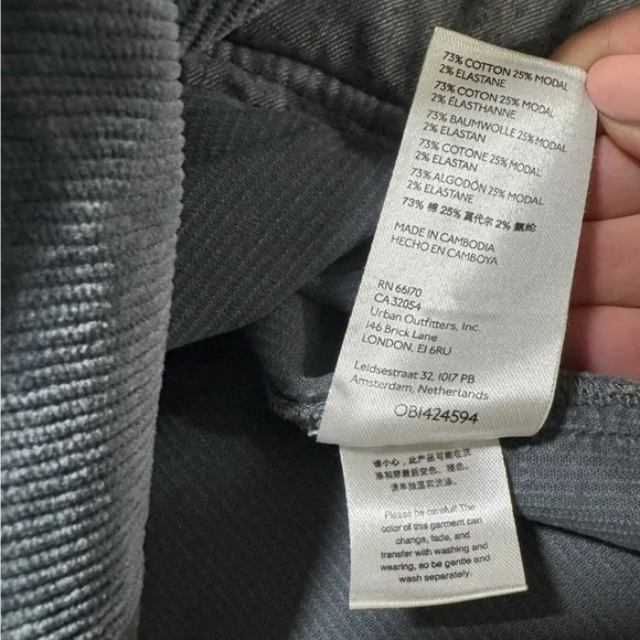 Anthropologie Pilcro Women M Washed Corduroy Blazer Boxy Oversized Slouchy Blue - Picture 6 of 13